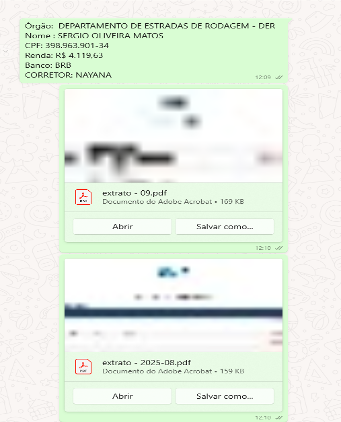 Exemplo de envio para carnê