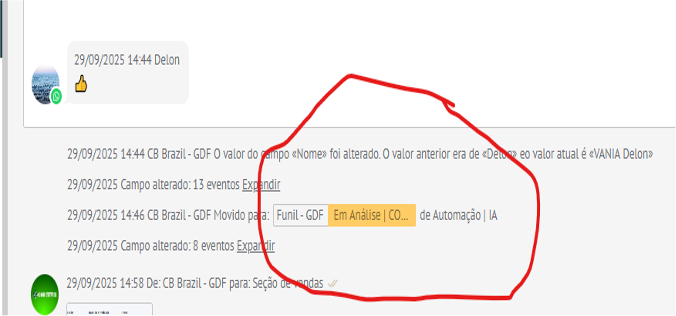 Confirmação de envio para análise no Komo